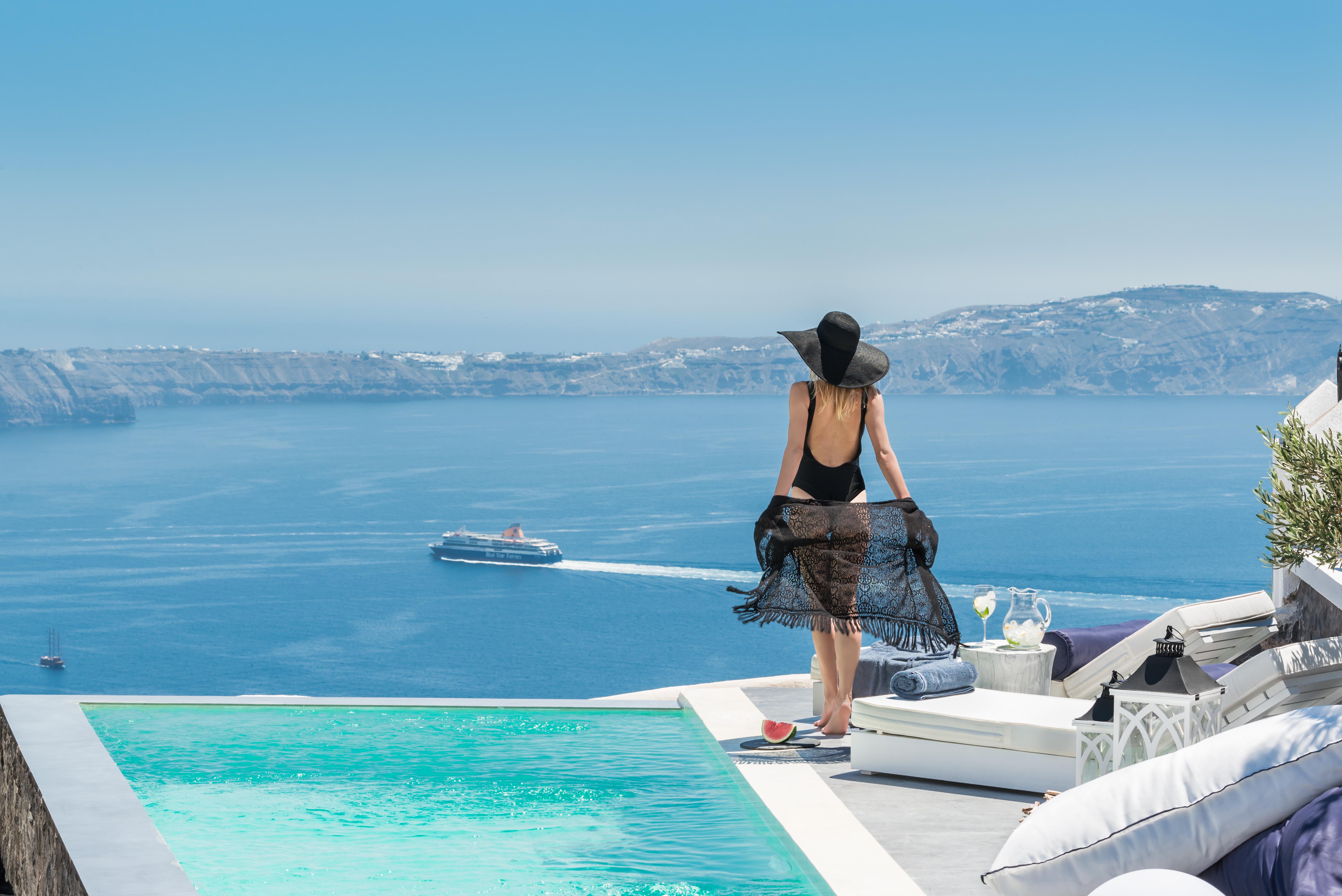 Mythical Blue Luxury Suites (Adults Only) Fira  Exterior photo